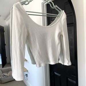 Off the shoulder quarter length shirt